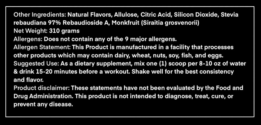 Mango Pineapple Natural Pre-Workout